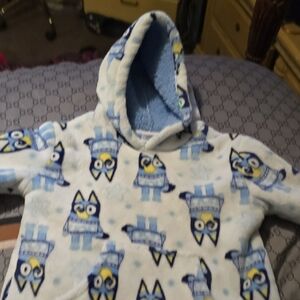 Bluey White Fleece Hoodie